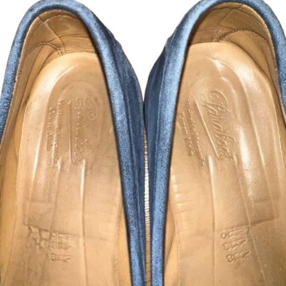 Paraboot Bassens Moccasin Penny Loafer Blue/Green Suede Men’s Sz 12 M - Picture 4 of 5